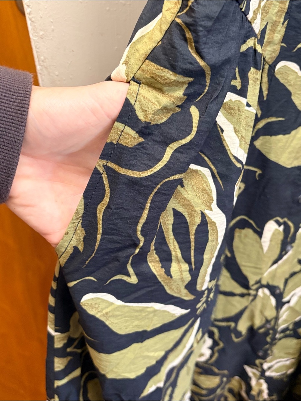 GAP Olive & Black Floral Slip Maxi Dress - Picture 5 of 7